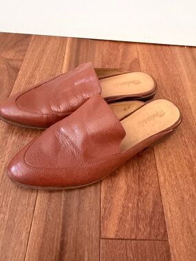 Madewell Chestnut Leather Slip-On Mule